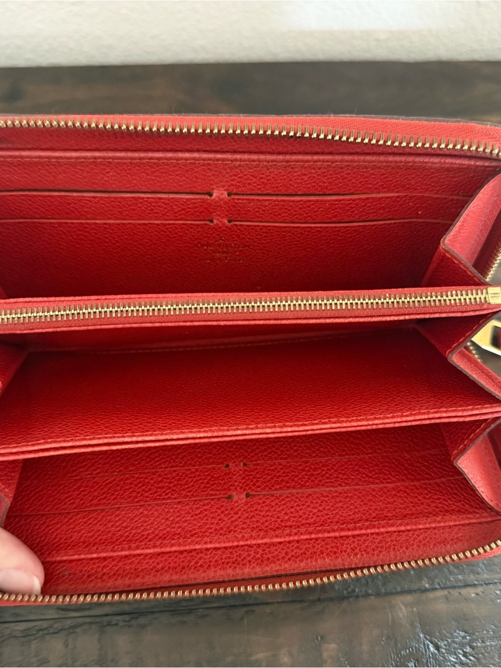 Louis Vuitton Empriente Monogram Red Zippy Long Wallet - Picture 8 of 11